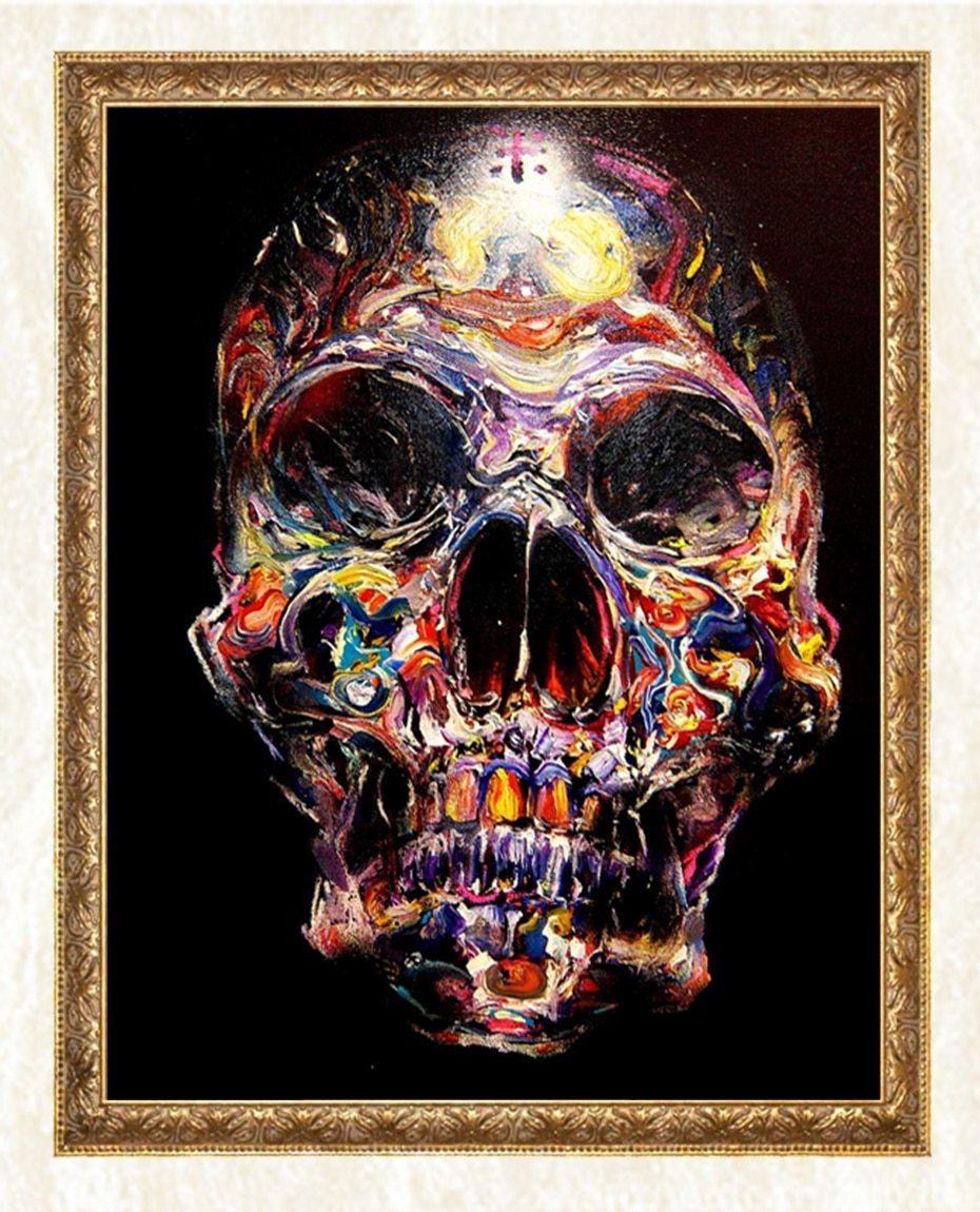Bunter Schädel DIY Diamond Painting - Diamond Painting