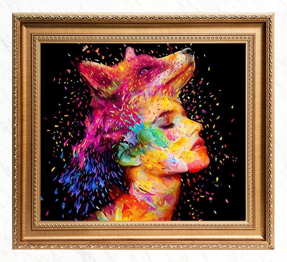 Abstrakte Gesichter Diamond Painting - Diamond Painting