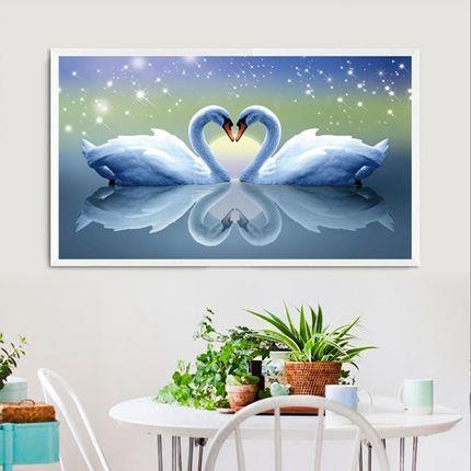 Schwanenpaar| 5D Diamond Art Kit - Diamond Painting