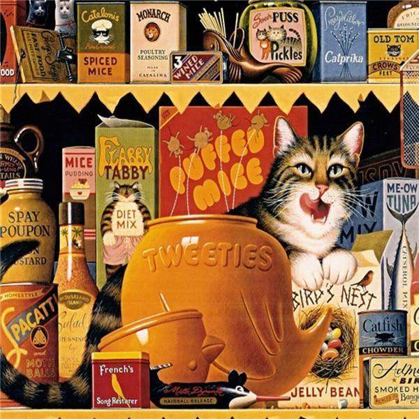 Katzen im Haus DIY Diamond Paintings - Diamond Painting
