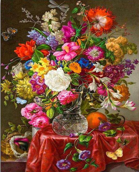 Bunte Blumen-Sammlung DIY Diamond Painting - Diamond Painting