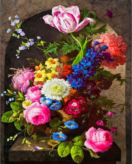 Bunte Blumen-Sammlung DIY Diamond Painting - Diamond Painting