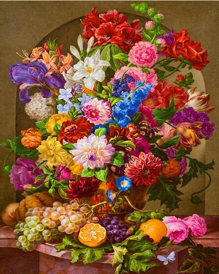 Bunte Blumen-Sammlung DIY Diamond Painting - Diamond Painting