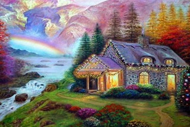 Atemberaubende Landschaften & Häuser DIY Gemälde - Diamond Painting