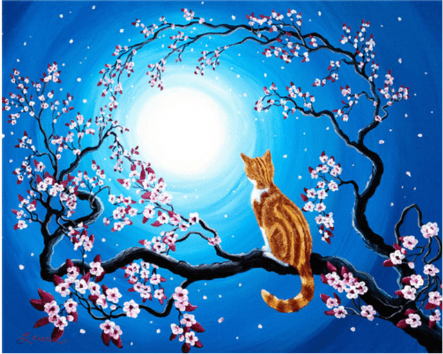Katzen auf Bäumen DIY Diamond Paintings - Diamond Painting