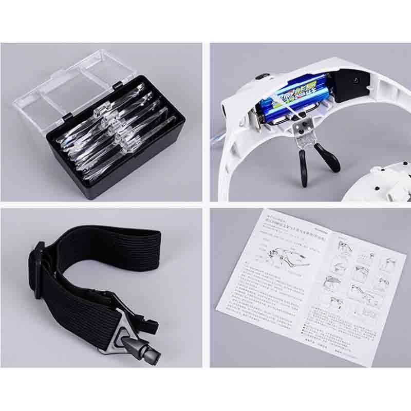 LED-Licht-Stirnband-Lupe zum Malen mit Diamanten - Diamond Painting