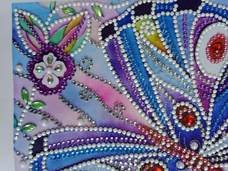 Abstrakter glänzender Schmetterling - Spezial Diamond Painting - Diamond Painting