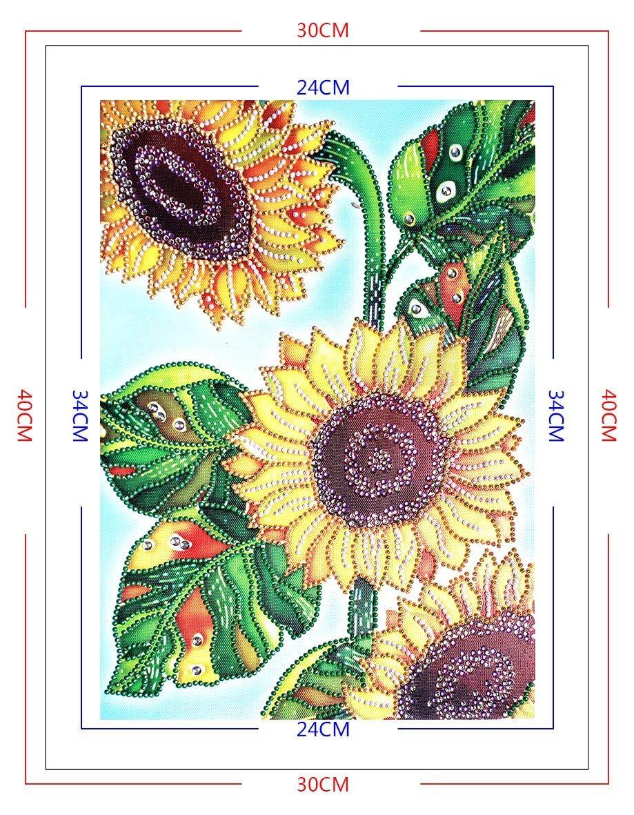 Moderne Kunst Sonnenblume - Spezial Diamond Painting - Diamond Painting